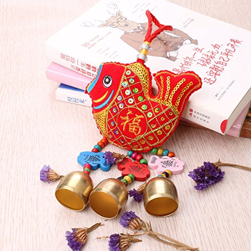 Chinese Traditional Wind Chime 2 PACK Antique Copper 3 Bells Lucky