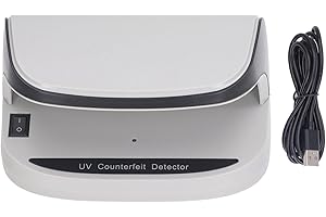 AMONIDA U V Counterfeit Bill Money Detector, Automatic On Off Currency Detector with LED Light for Check Passport Credit Card