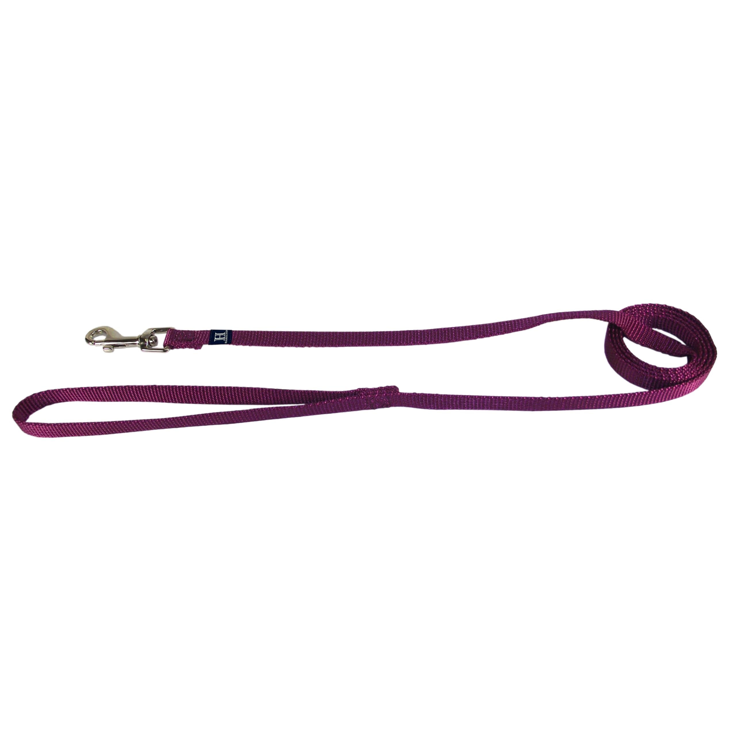 Hamilton 6-Feet Long Single Thick Deluxe Nylon Lead with Swivel Snap, 5/8-Inch, Wine