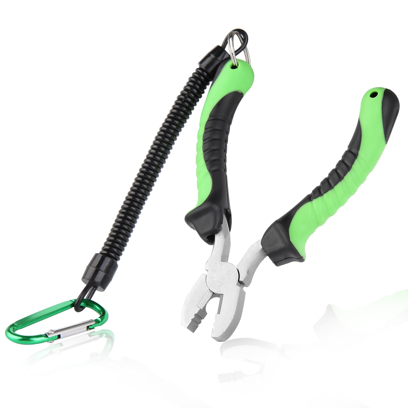 LEONTOOL Fishing Crimper with Cutter Hand Crimper Tools for Crimping Fishing Leader Fishing Pliers with Line Cutter Fishing Crimping Pliers Saltwater Fishing Gear Tackle with Lanyard