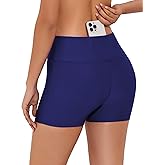 Tournesol Women's 3" Swim Shorts High Waisted Bathing Suit Bottoms Seamless Board Shorts UPF50+ Boyshorts with Pockets