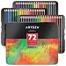 ARTEZA Colored Pencils, Professional Set of 72 Colors, Soft Wax-Based Cores, Ideal for Drawing Art, Sketching, Shading & Coloring, Vibrant Artist Pencils for Beginners & Pro Artists in Tin Box