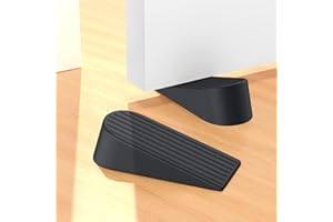 XGXN Big Door Stoppers, 2 Pack Extra Large Door Stoppers for Bottom of Door Gaps, Sturdy and Stackable Heavy Duty Doorstop Great for Home Office, Rubber Door Stopper Wedge for Tile, Wooden Floor, Carpet