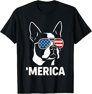 Merica Boston Terrier T-Shirt