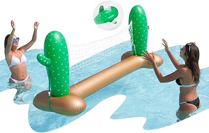 inflatable pool volleyball set