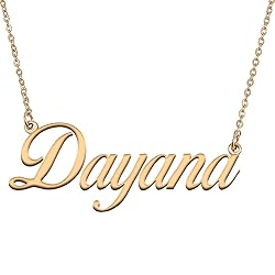 HUAN XUN Customized Custom Simple Any Name Necklace