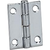 Perko 1293DP9CHR Chrome-Plated Butt Hinge - 3" Open Width x 3" Pin Height