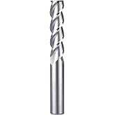 SpeTool 3 Flute Carbide End Mill for Aluminum Non-Ferrous Cutting Tool Upcut Bit for CNC Machine, 1/2 Inch Shank, Extra Long 4 Inch