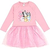 Bluey Girls French Terry Mesh Tutu Dress Toddler to Big Kid Sizes (2T - 10-12)
