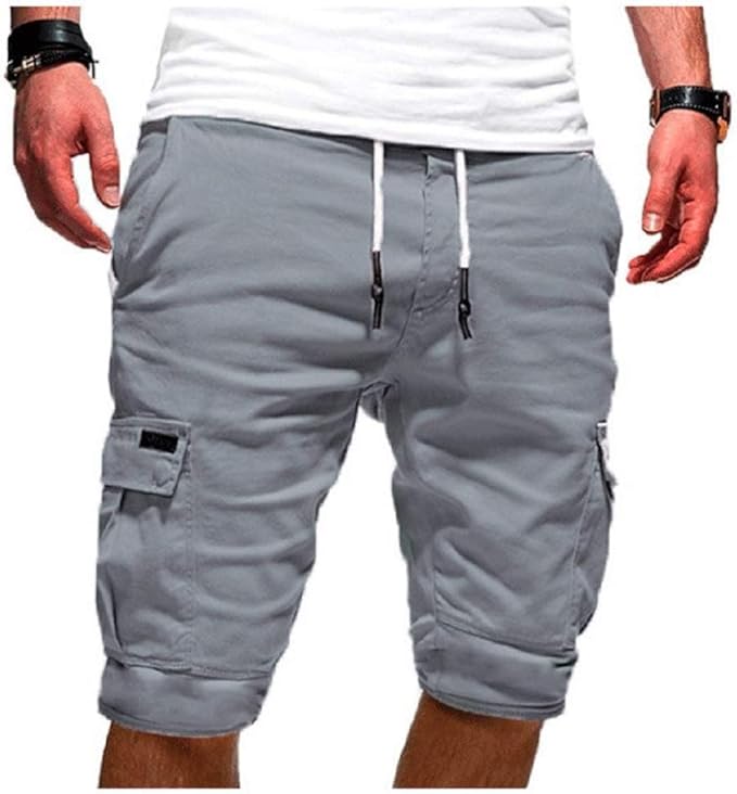 Mens Shorts 12 Inch Inseam Relaxed Fit MultiPocket Cargo Pants Summer