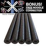 Oodles of Noodles Foam Pool Swim Noodles, 52 inch (5 Pack) - Black