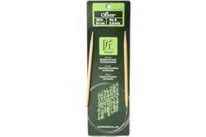 Clover Takumi Bamboo Circular 36-Inch Knitting Needles, Size 8