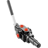 VEVOR Hydraulic Log Splitter Valve 1 Spool, 25 GPM Hydraulic Directional Control Valve, 3626PSI Hydraulic Loader Valve, Hydraulic Joystick Control Valve for Small Tractors, Loaders, Log Splitter