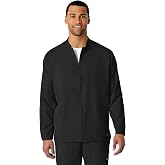 WINK W123 Men's Zip Front Warm Up Jacket | 2-Pocket Warm-Up Scrub Jacket, 4-Way Stretch Microfiber Polyester, Zip chest pocket