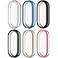 TenCloud Screen Protector Case Compatible with Xiaomi Smart Band 8 Watch Screen Protector Cases Soft TPU All-Around Cover Scratch Resistant Protective Case for Mi Band 8 (6Colors)