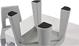 Liberty House Toys BS-8817W Kids Table and 2 Chairs White Grey 49-54cm Height view 5