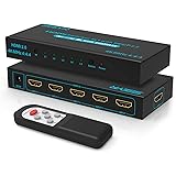SGEYR 4K@60Hz 5x1 HDMI Switch HDMI Selector Switch 5 Port HDR IR Remote 4K HDMI Selector Box 5 in 1 Out Auto Switch HDMI…