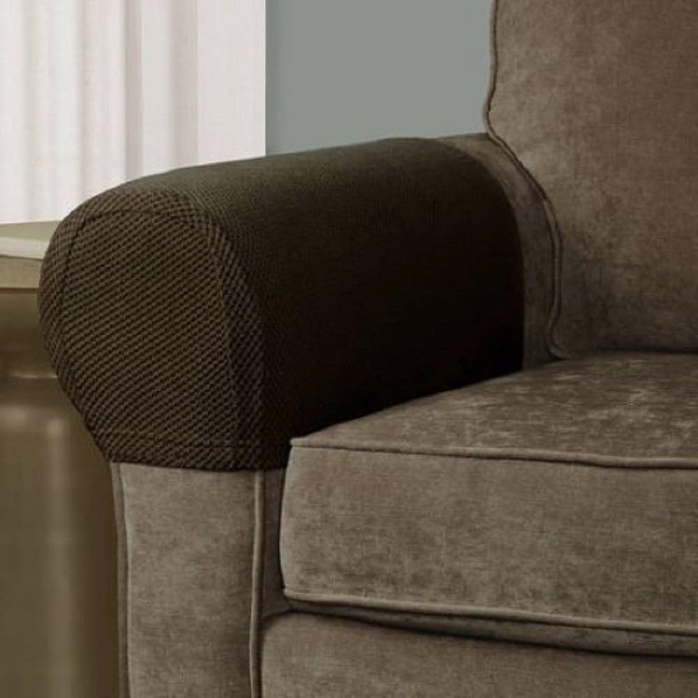 Amazon Com Pixel Stretch Fabric Furniture Armrest Cover Set Of 2