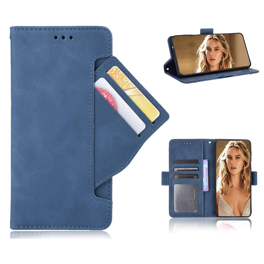 SHIEID Wallet Case for T-Mobile T Phone 5G Case, Flip Case for T-Mobile T Phone 5G Retro Style Wallet Magnetic Cover, Case Wallet PU Leather Phone Cover for T-Mobile T Phone 5G, Blue