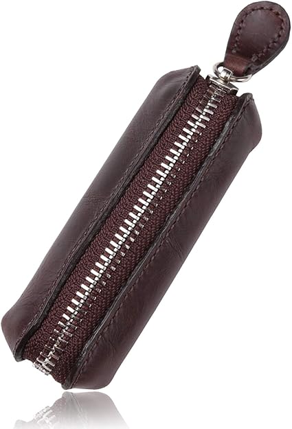 Amazon Tracus 小銭入れ メンズ 小さい 本革 スティック型 コインケース 極小 判子ケース ブラウン 小銭入れ