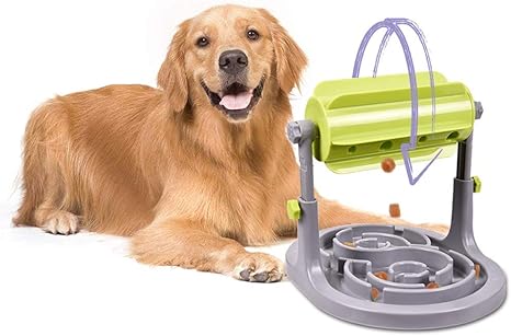 Mz Distributeur Croquettes Lent Pour Chatschiens Anti Glouton Jouets Formation Iq Jeu Interactif Slow Feeder Pour Animaux De Compagnie Treat Seeking