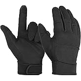 OZERO Work Gloves for Men Women: Mechanic Glove Touchscreen Firm Grip Dexterity Light Duty Gloves for Gardening Construction