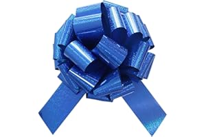 HQJAXJ 1Pcs Giant Gift Bows,16 Inch Giant Car Bow Large Gift Bow Large Christmas Gift Refrigerator New House Bicycle and Party Decoration Giant Gift Packaging Bow (Blue)