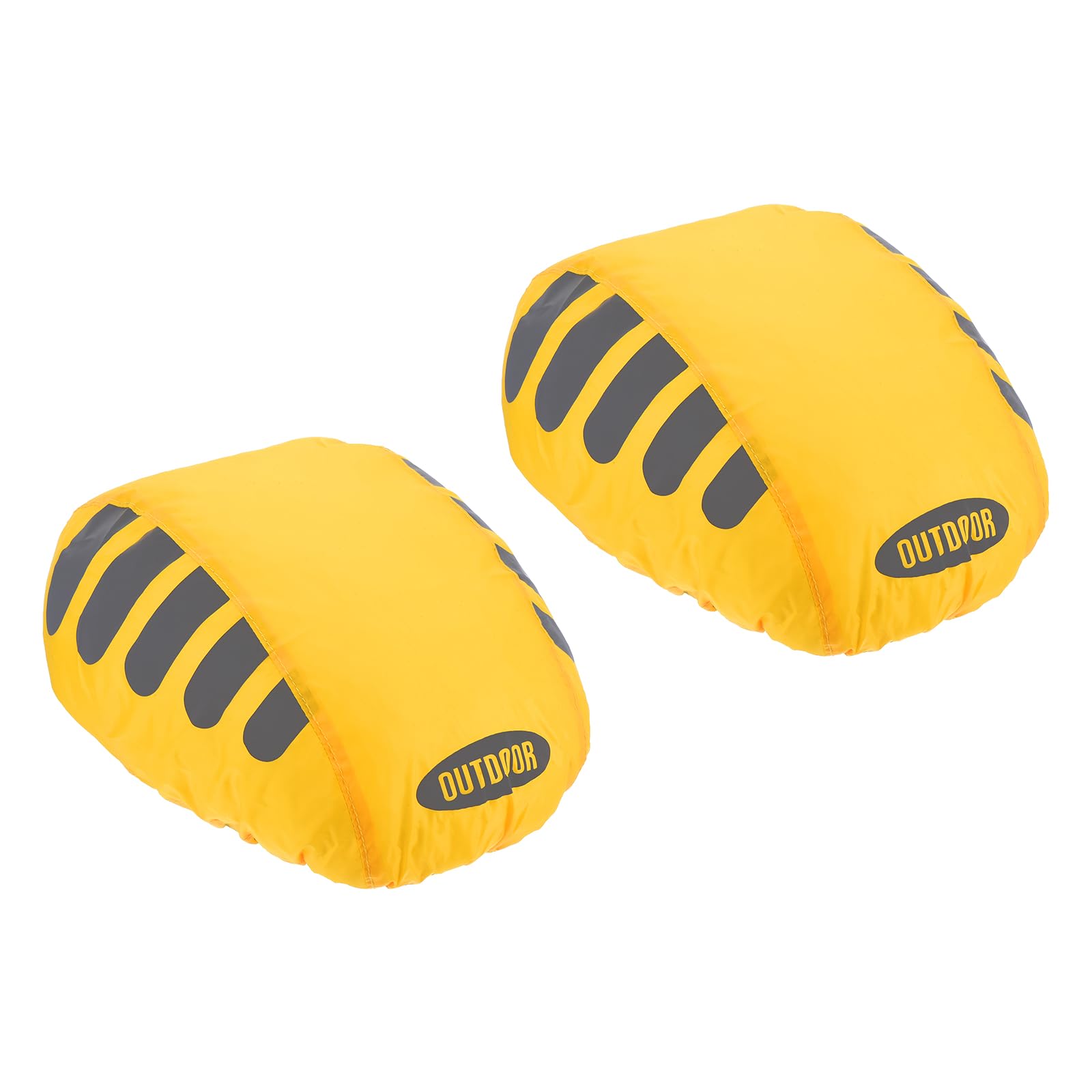 PATIKIL Cycling Bicycle Helmet Cover, 2 Pack Motorcycle Helmet Rain Covers Ride Gear Helmet Cover with Reflective Strip for Road Cycling, Yellow