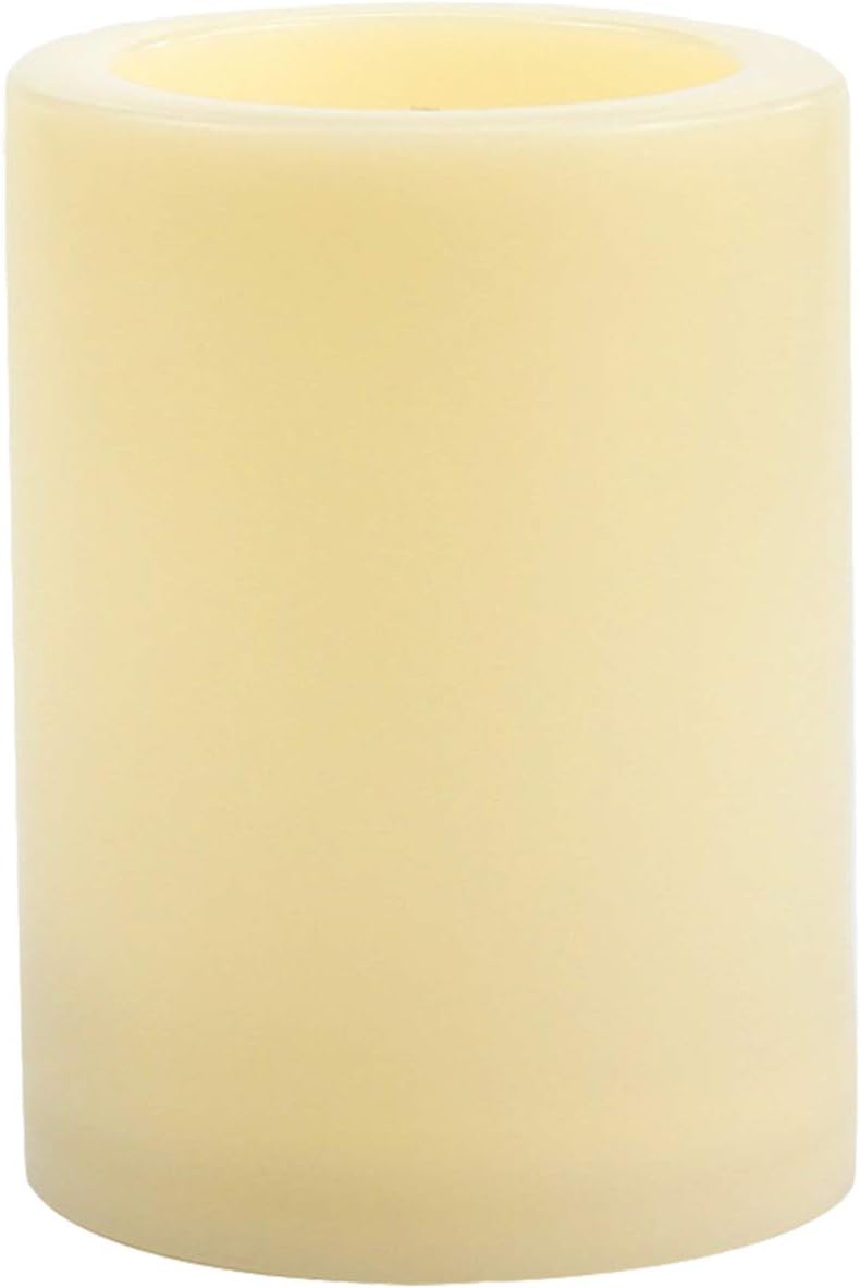 outdoor candle holder on Amazon Com Led Flameless Pillar Candle 1 Pack Outdoor Waterproof Battery Operated Candle With Cycling 24 Hours Timer Function For Christmas Home Garden Wedding Party Decoration 3x4 Inches Home Improvement