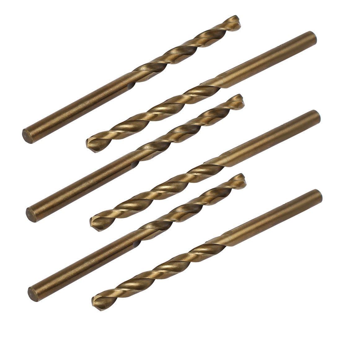 Sourcingmap 4.1mm Drilling Dia High Speed Steel Cobalt Metric Spiral Twist Drill Bit Rotary Tool for Hardened Metal, Stainless Steel, Cast Iron and Plastic 6pcs