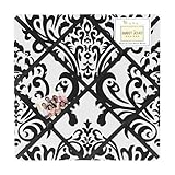 Sweet Jojo Designs Black and White Isabella Fabric Memory/Memo Photo Bulletin Board