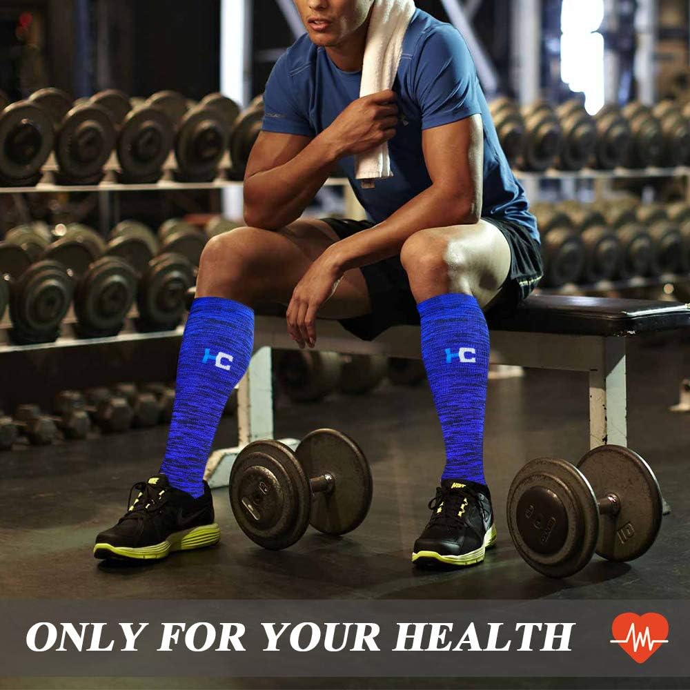 Compression Socks For Women&Men 1/3/6 Pairs - Best Medical for Running Athletic Flight Travel Circulation Recovery, 20-30mmHg: Clothing