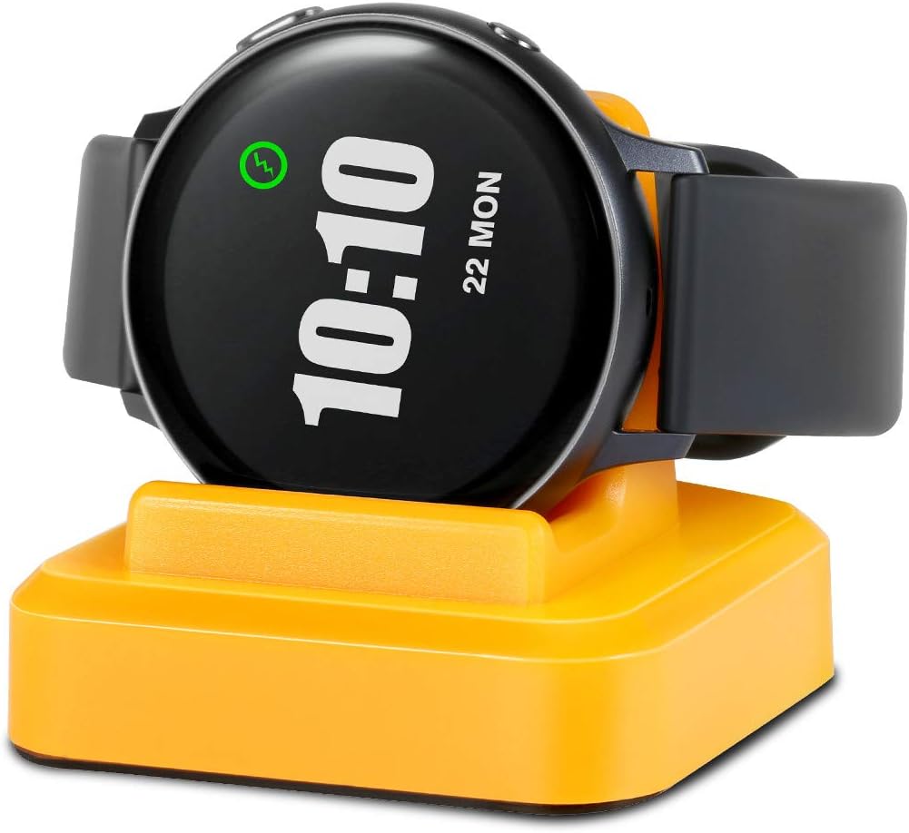 Amazon Com Wireless Charging Dock Replacement Charger For Samsung Galaxy Watch Active 40mm Sm R500n Active2 40mm Sm R830 44mm Sm R820 Yellow Home Audio Theater