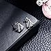 Jasellia 18K White Gold Plated Sterling Silver Cubic Zirconia 3D Triangle Fashion Stud Earrings