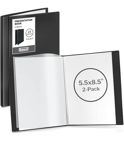 Amazon.com : Dunwell 9x12 Presentation Book (Black), 24-Pocket