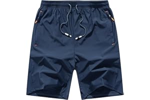 XiaoLongRen Boys Lightweight Athletic Running Shorts Quick Dry Workout Shorts for Gym Shorts Hiking with Zipper Pockets