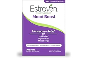 Estroven Mood Boost for Menopause Relief, Helps Reduce Hot Flashes & Night Sweats, Helps Manage Mood Swings, 30 Count