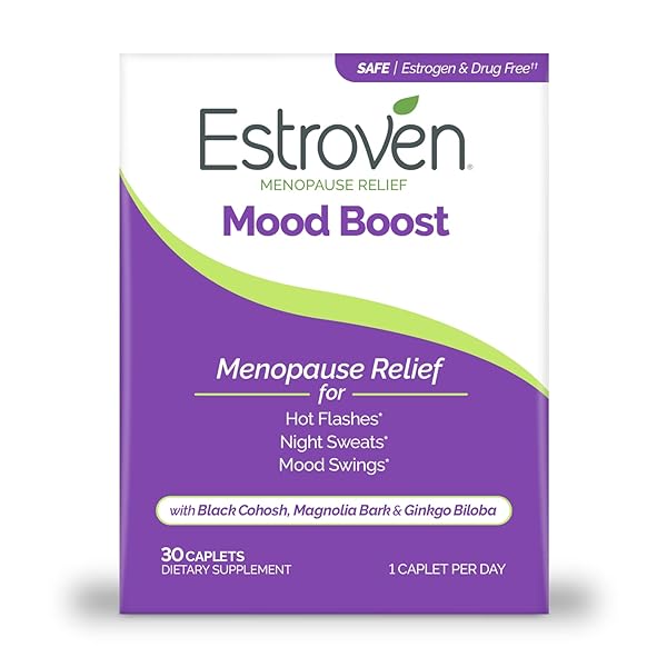 ESTROVEN MOOD BOOST FOR MENOPAUSE RELIEF, HELPS REDUCE HOT FLASHES & NIGHT SWEATS, HELPS MANAGE MOOD SWINGS, 30 COUNT