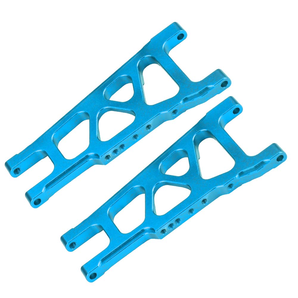 Drfeify RC Front Rear Suspension Arm, Aluminium Alloy Front Rear Suspension Arm Compatible with 1:10 RC Car(Blue)