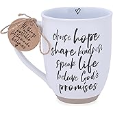 Lighthouse Christian Products Choose Hope Double-Sided Verse White 20 Ounce Ceramic Mug