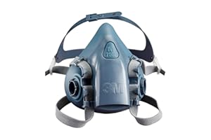 3M 7503 Large Silicone Ultimate Half Mask 7500 Series Reusable Respirator with Cool Flow Exhalation Valve, 4 Point Harness & 