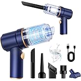 KMM Handheld Car Vacuum Cleaner, 9000Pa Vacuum Cleaner and Air Duster, 120W High Power Hand Held Vacuum with LED Light and Multi-Nozzles for Car, Home, Office, Pet