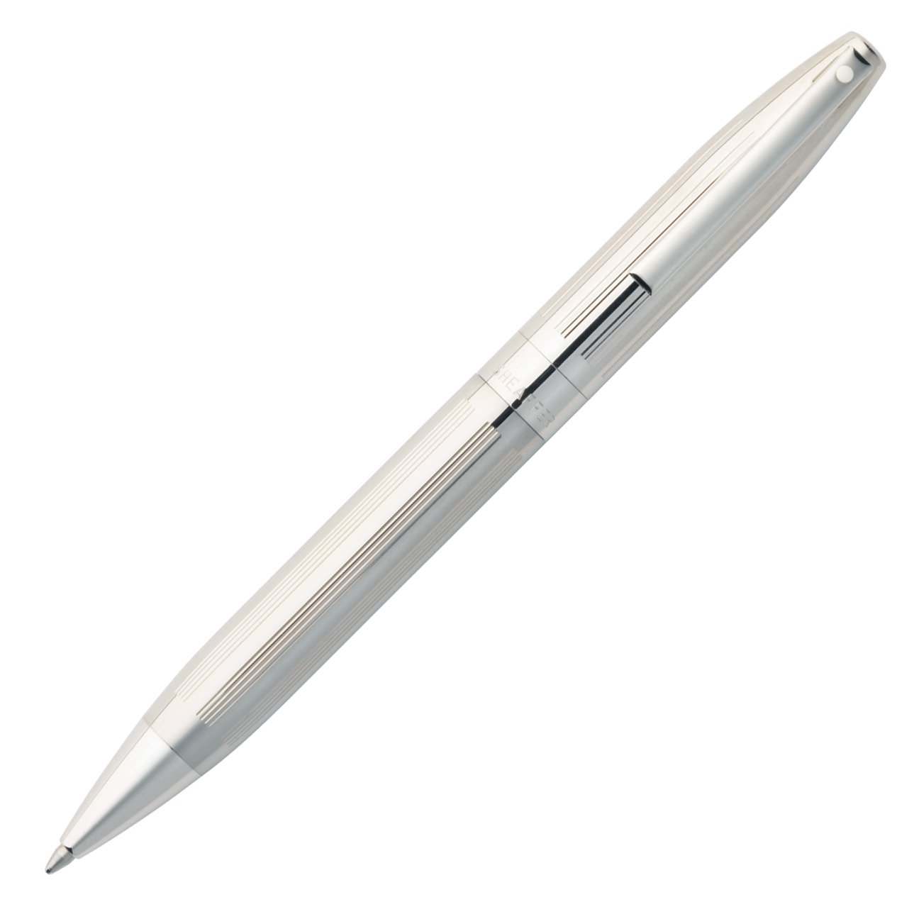 Sheaffer Legacy Heritage Ballpoint Pen Deep Cut Straight-line Chase Palladium Plate featuring Palladium Plate Trim