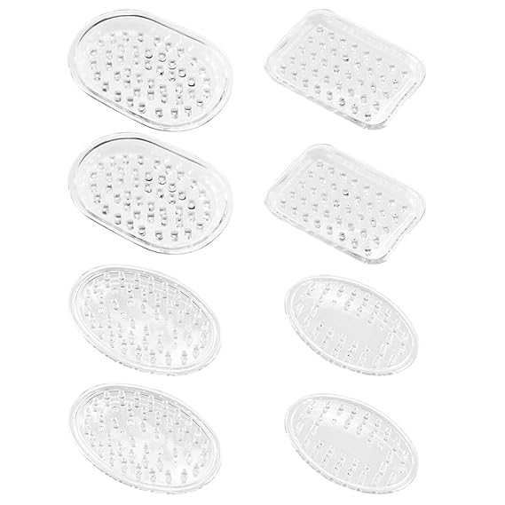 InterDesign Rechteckige Seifenablage, transparent, 3 Stück, plastik