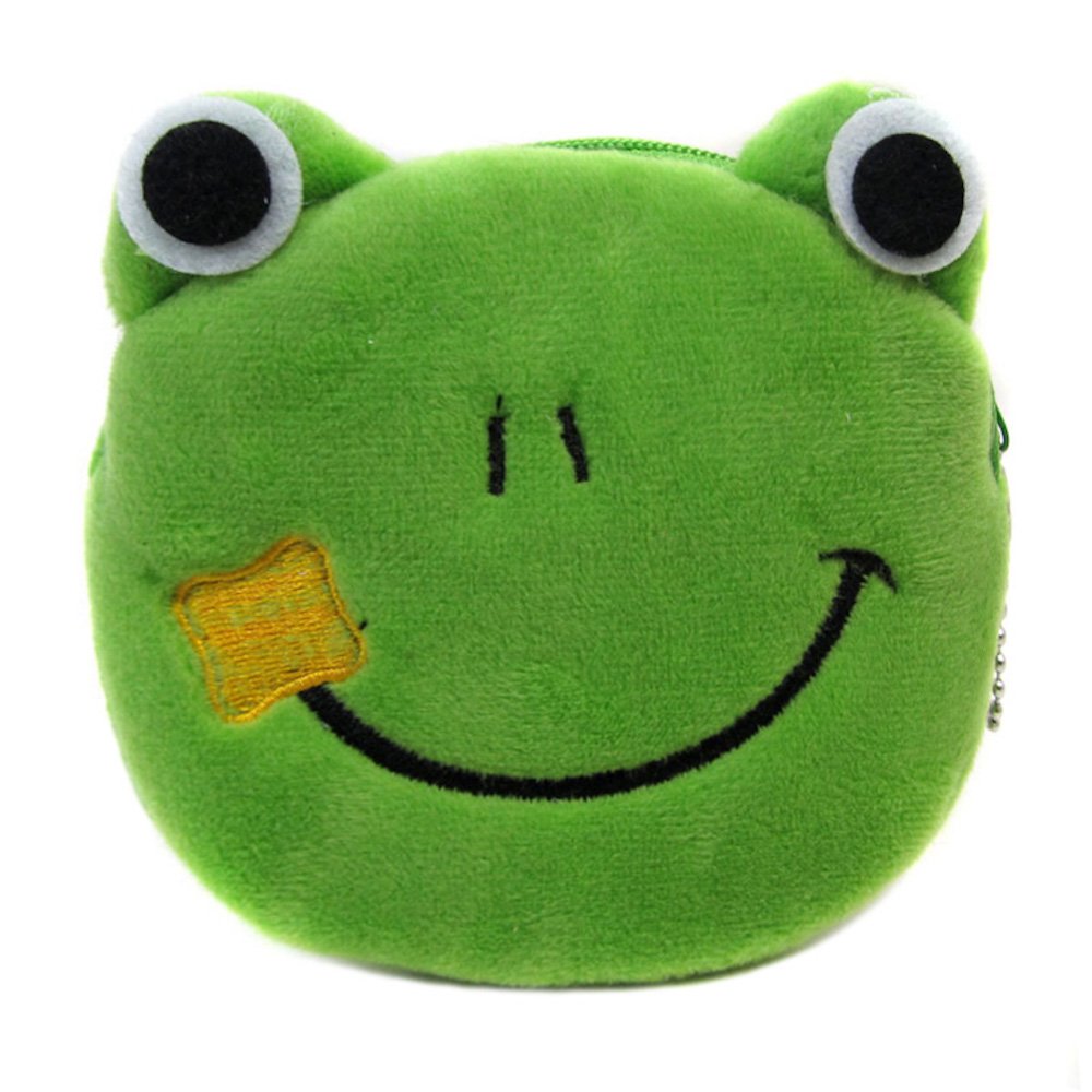 EZB Childrens Boys and Girls Animal Coin Holder Purse | Frog