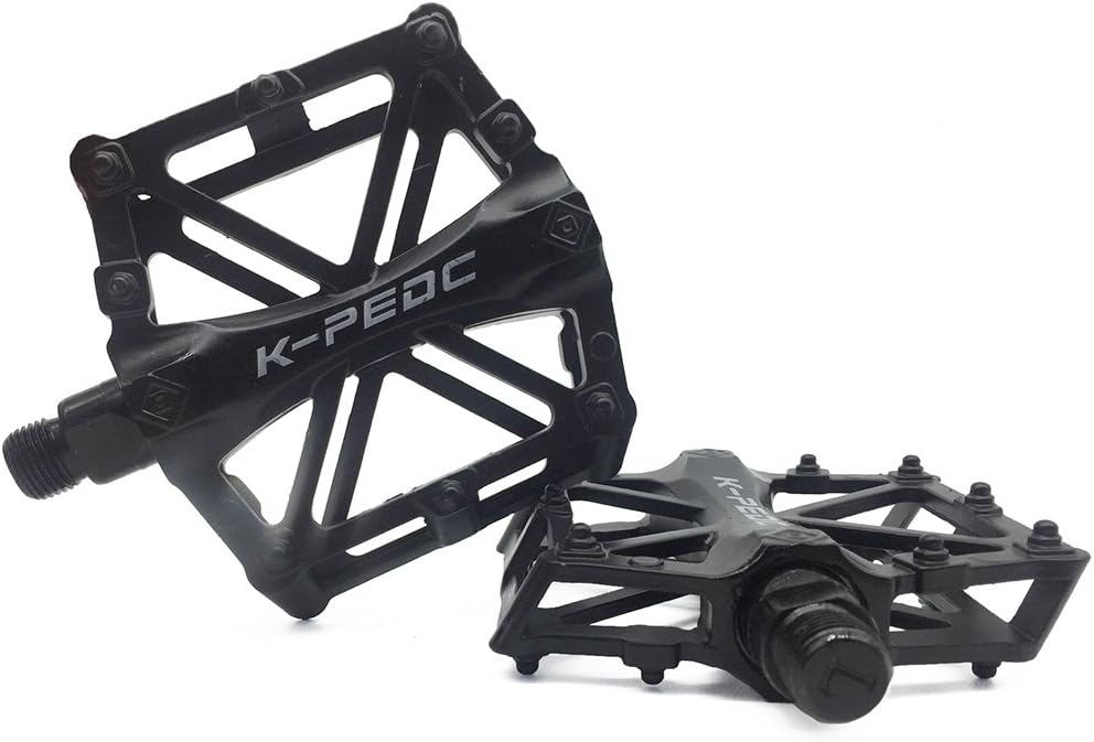 PHOITGA Bicycle Aluminum Alloy Flat Platform Pedals 9/16" for Road Mountain Bike Pedals BMX MTB