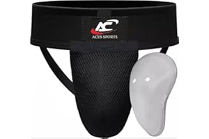 ACES SPORTS Groin Guard with Gel CUP, Boxing Jockstrap, kickboxing groin guard