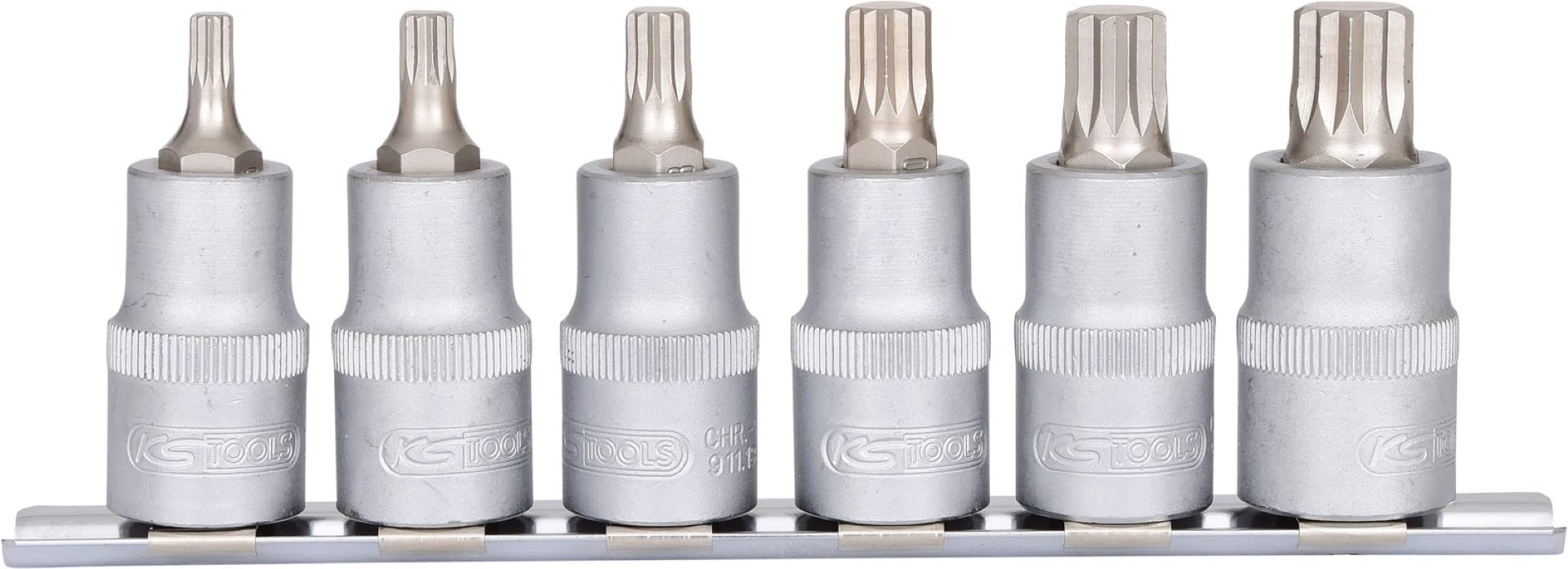 KS Tools 911.1349 M5-M14 1/2-inch XZN Bit Socket Set (6 Pieces)