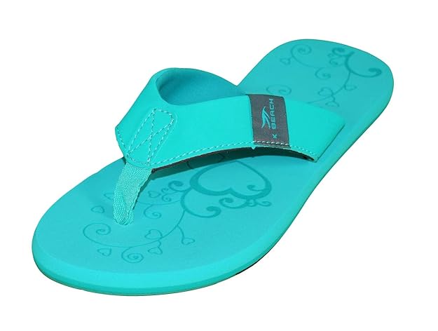 MADSea Damen Zehenstegpantolette Beach Woman Zehentrenner Sandale türkis dunkeltürkis
