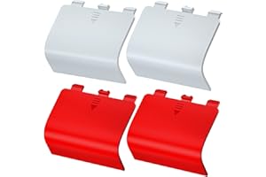 L LENDOUBLE Replacement Battery Cover for Xbox Series X Controller, Batteries Back Shell Door Lid Repair Part Compatible with Pulse Red Xbox Series S & Core Controller Wireless, Remote Battery Backing Pack of 4